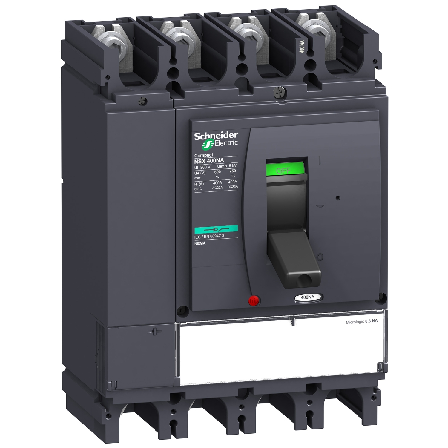 LV432757 Выключатель-разъединитель NSX 400, 4P, 400А Schneider Electric Compact