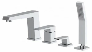 Смеситель на борт ванны однорычажный с ручным душем ARLIE ARL-VIM4-CRM