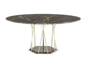 Круглый мраморный обеденный стол