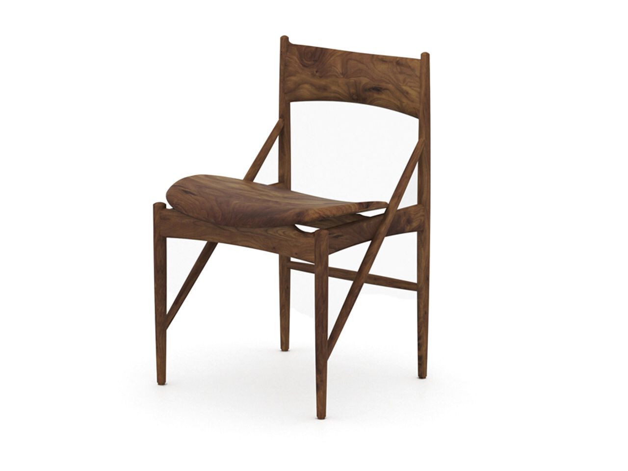 Стул из массива дерева с открытой спинкой Air Division Aviator ARCH-00086311