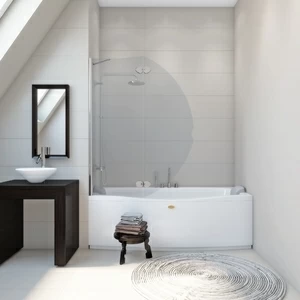 Шторка на ванну 110x160 GV-862APJET прозрачное стекло 6 мм GUTEWETTER TREND PEARL