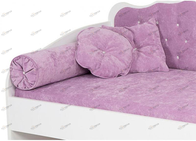 Подушки Комплект ABC-KING: 2 квадратные светло-сиреневые 4631147960863