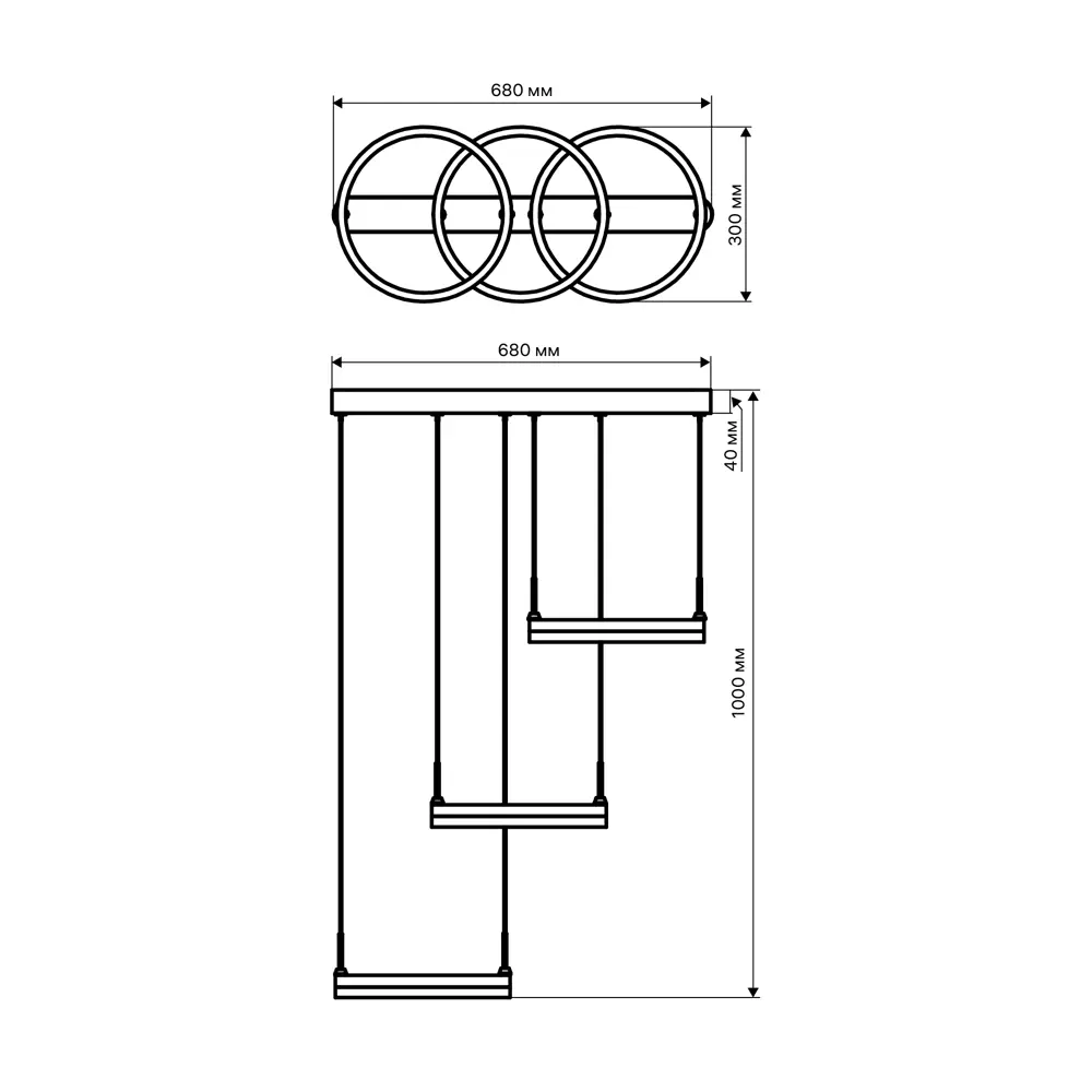 Люстра потолочная светодиодная диммируемая Ritter Rivo 52090 4 с д/у 72 Вт 17 м² 2700К-6500К цвет белый/золотой STLM-2184532 - Вид №15