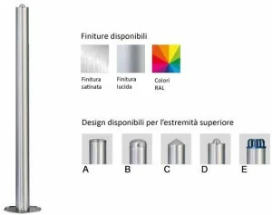 Lazzari Фиксированная стальная тумба сообщение с опорной плитой Saturno Ds001