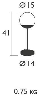 Fermob Настольная светодиодная лампа для улицы с зарядкой от usb Mooon! 5302 - Вид №7