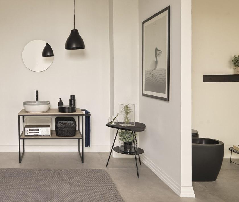 Scarabeo Ceramiche Тумба под умывальник с вешалкой для полотенец Frame 2.0 sun-id-1412637 - Вид №3