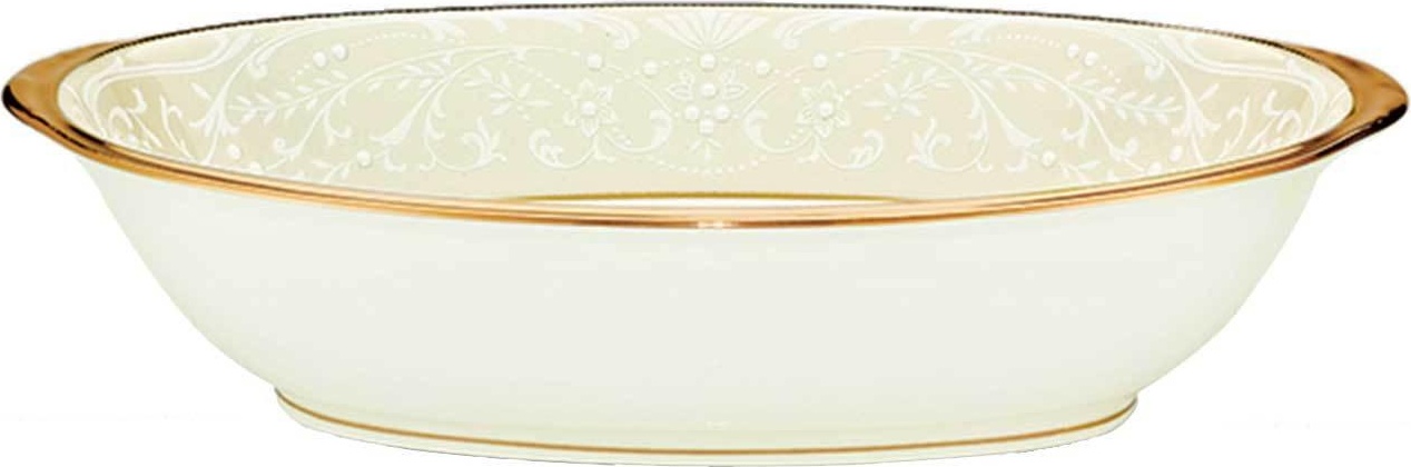 32081 Noritake Салатник овальный Noritake "Белый дворец" 26см Фарфор костяной 