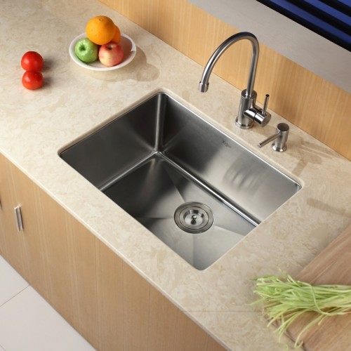 KHU101-23-KPF2160-KSD33BN Накладная раковина на столешницу  прямоугольная Krausru  - Вид №2