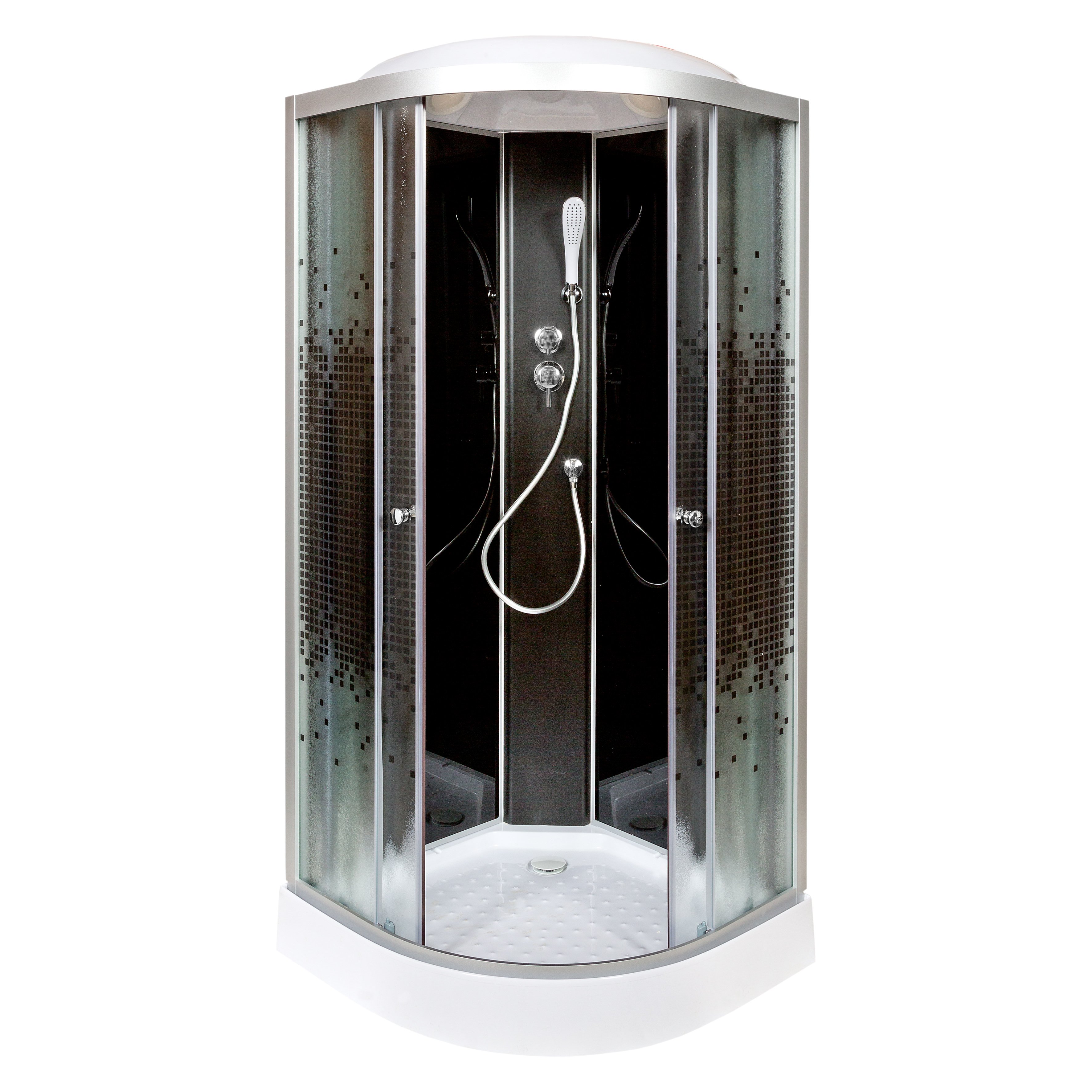 BМ4510 с гм. и эл. BLACK Душевая кабина DETO Серия ВМ L 809 стандартная BLACK - Вид №15