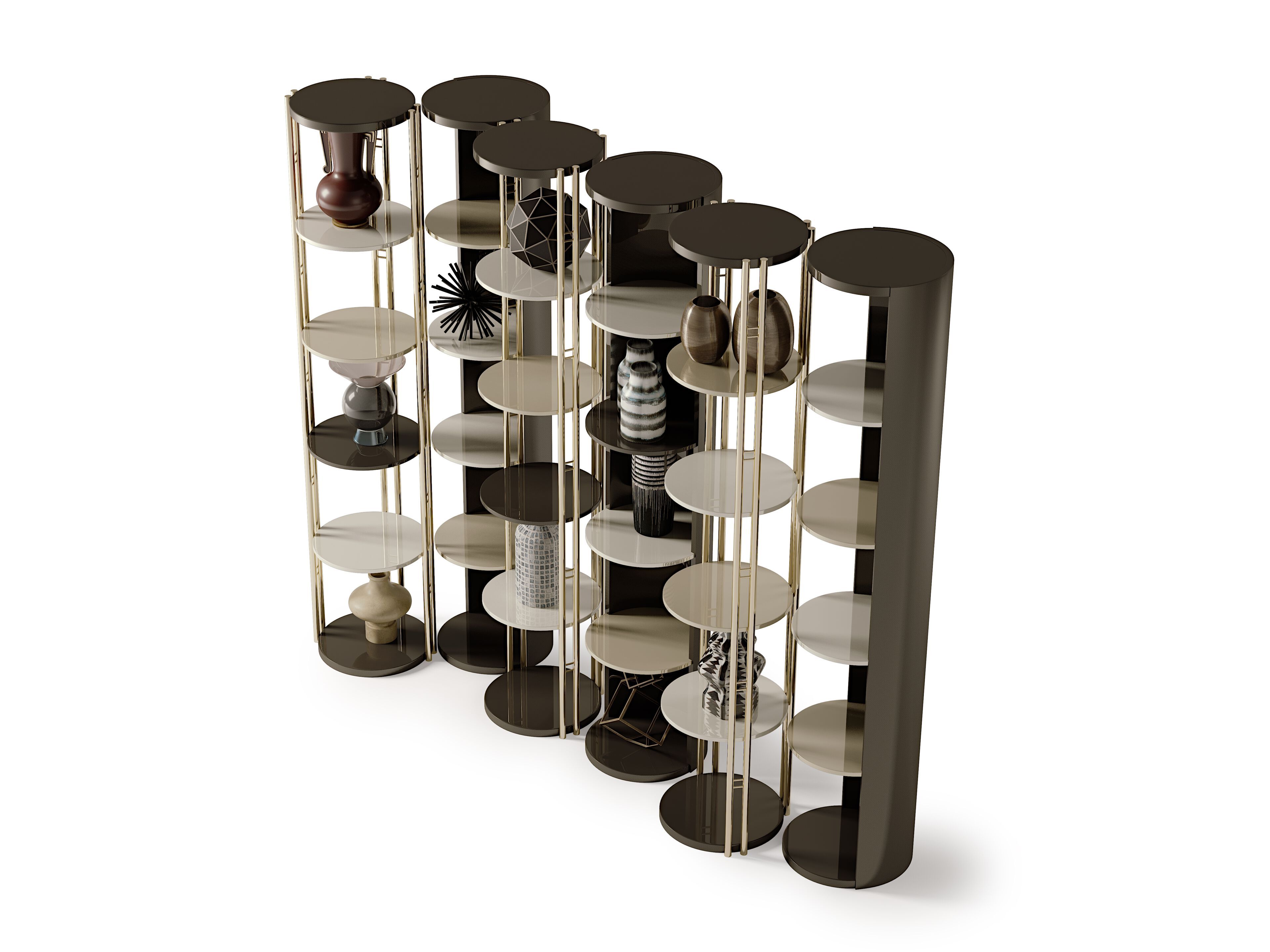 Деревянный отдельно стоящий модульный книжный шкаф Bizzotto Italia Atmosphera ARCH-00131923