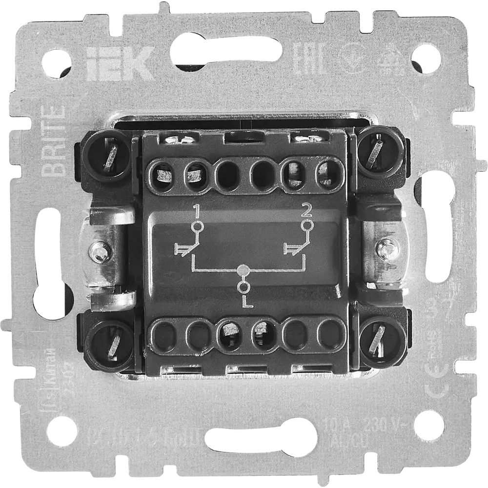 87761744 Выключатель встраиваемый IEK Brite жалюзи цвет шампань STLM-1107272 - Вид №2