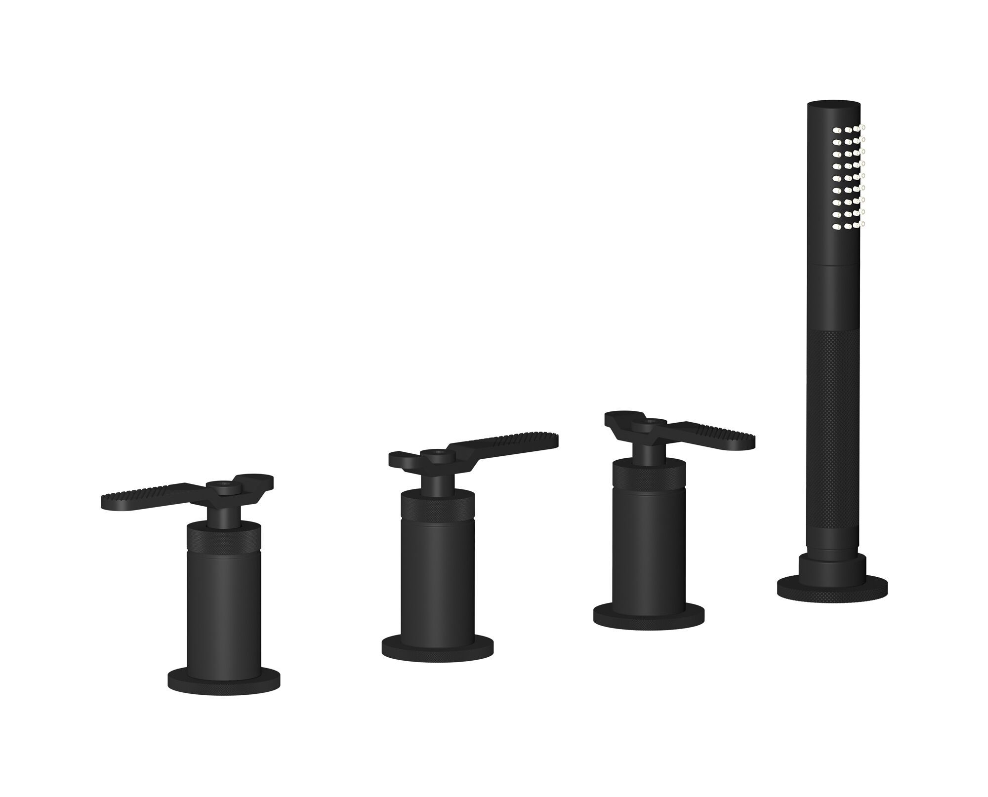 Встраиваемый смеситель для ванны с 4 отверстиями и ручным душем IB Bold ARCH-00081508 - Вид №12