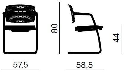 Quadrifoglio Консольный стул из полипропилена sun-id-1494708 - Вид №3