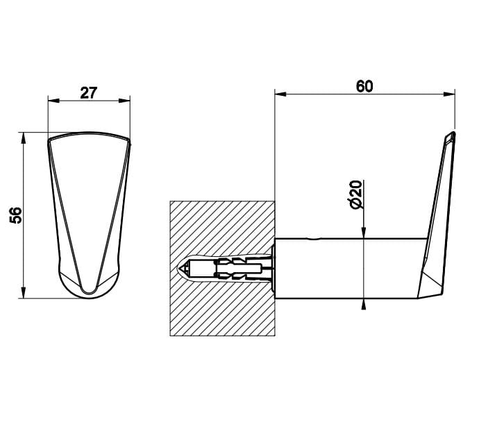 Держатель для полотенец из хромированной латуни Gessi вентилятор ARCH-00114852 - Вид №1