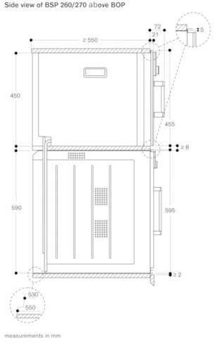 Gaggenau Комбинированная стеклянная печь Serie 200 Bsp271111  - Вид №1