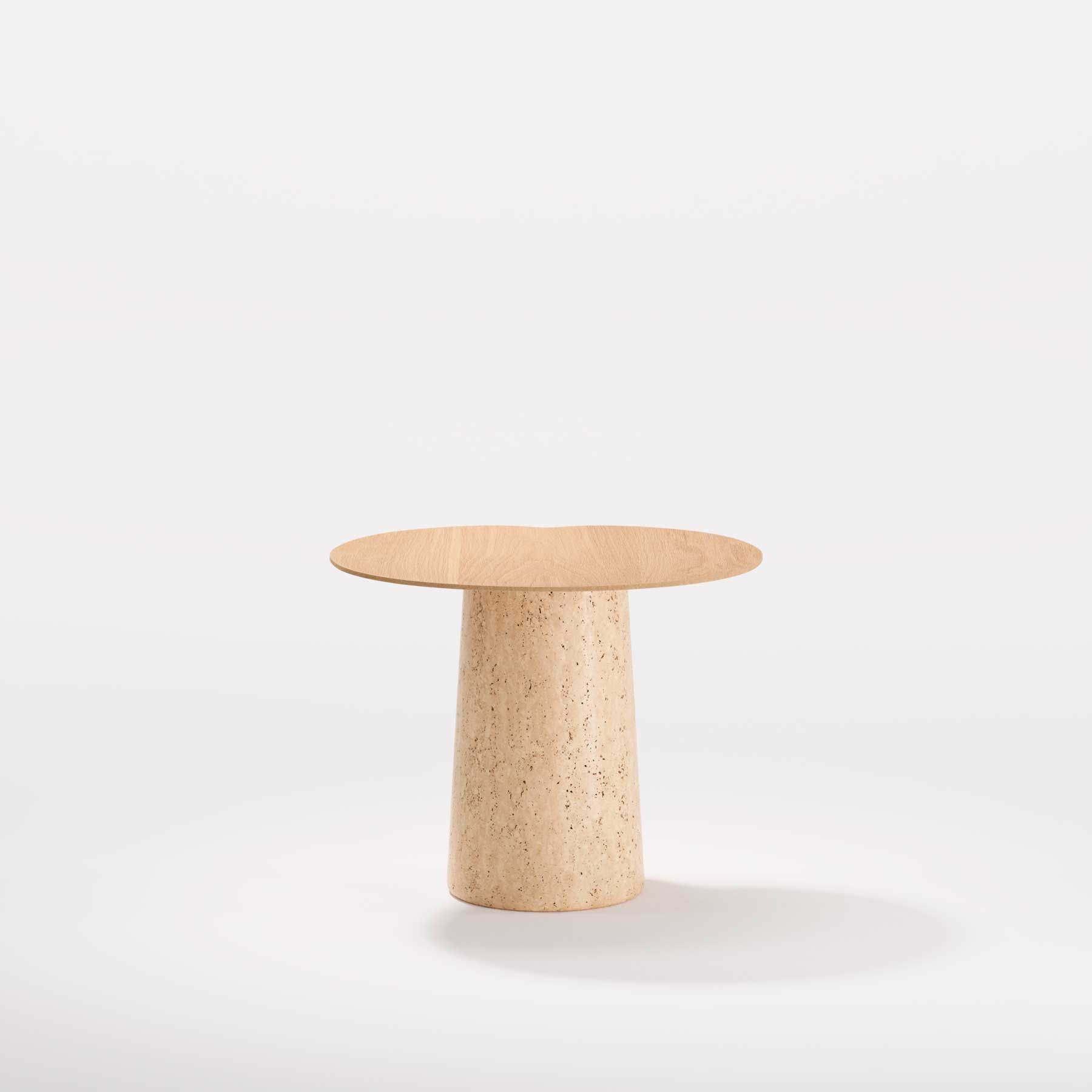 Овальный журнальный столик из дерева и травертина Wewood Anchor ARCH-00117262 - Вид №10