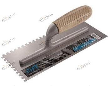 FT Мастерок стальной с зубчатой ​​деревянной ручкой sun-id-1365108