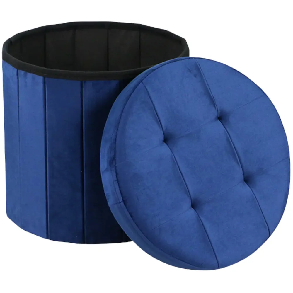 Пуф складной с нишей ø 38 см цвет синий DREAM RIVER STLM-2001164 - Вид №2