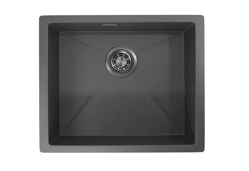 5445U, ГРАФИТ МАТОВЫЙ, стальная кухонная мойка GRANULA 5445U-ST344 - Вид №1