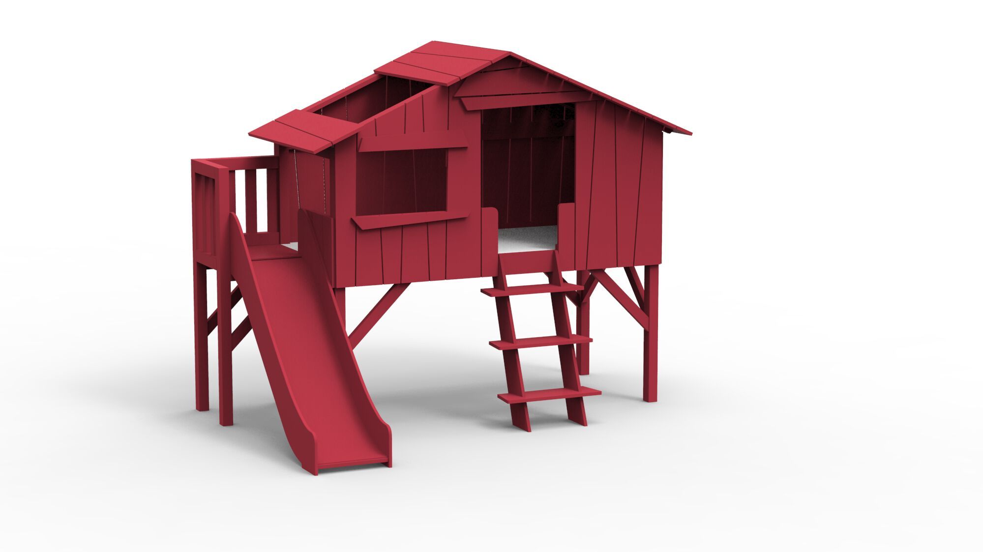 Кровать-чердак из МДФ с горкой и платформой Mathy by Bols TREEHOUSE BEDS &amp ARCH-00125739 - Вид №32