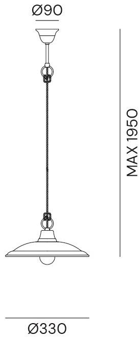 Il Fanale Подвесной светильник из металла Barchessa 220.11.or - Вид №3