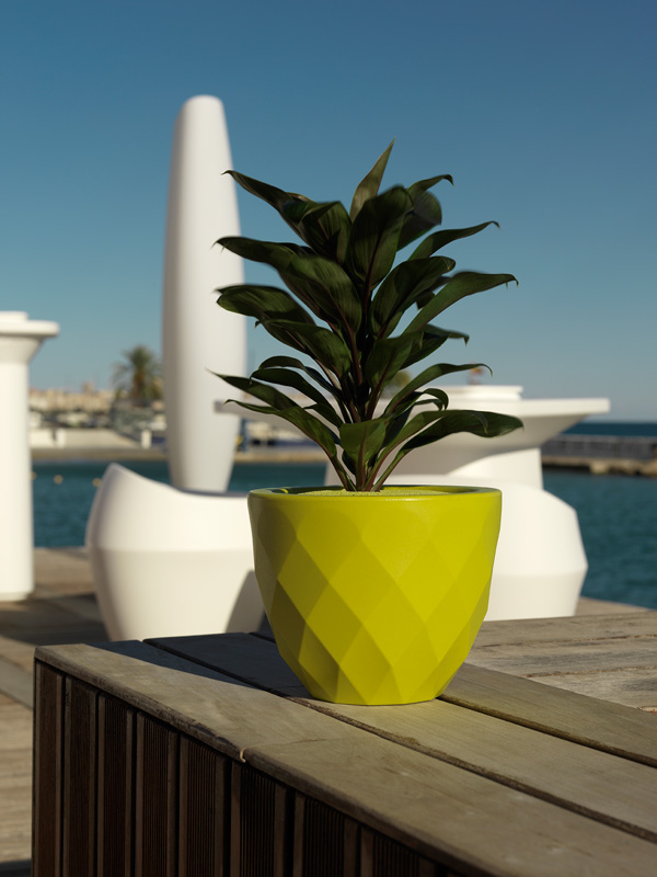 073045 Кашпо Nano матовое синее 15см Vondom Vases