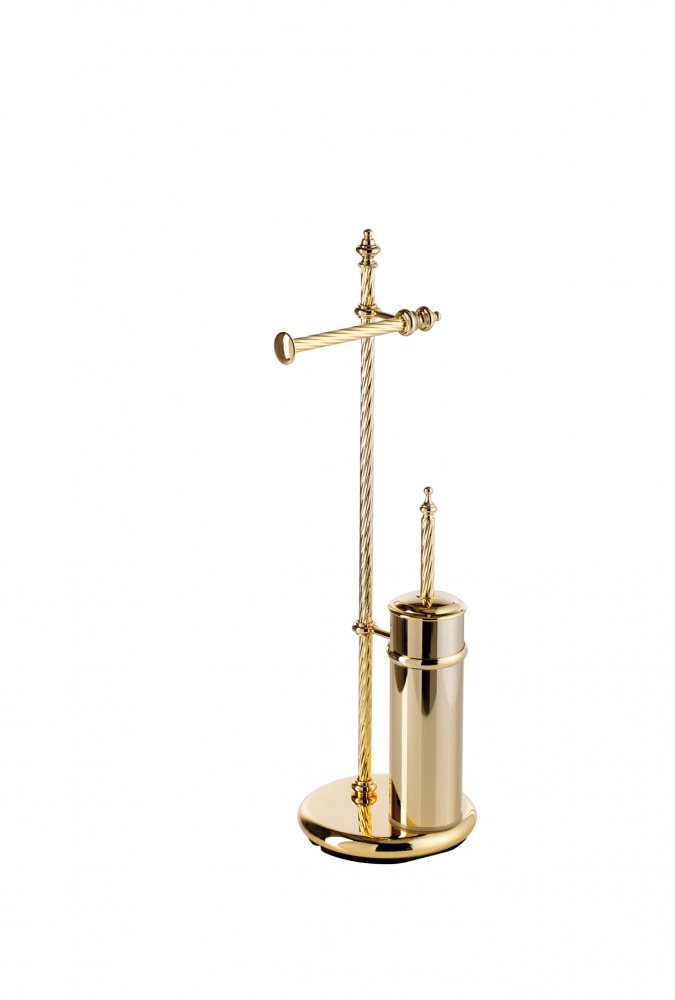 G691(16) Stil Haus Giunone, cтойка: бумагодержатель + ерш металлический, цвет золото