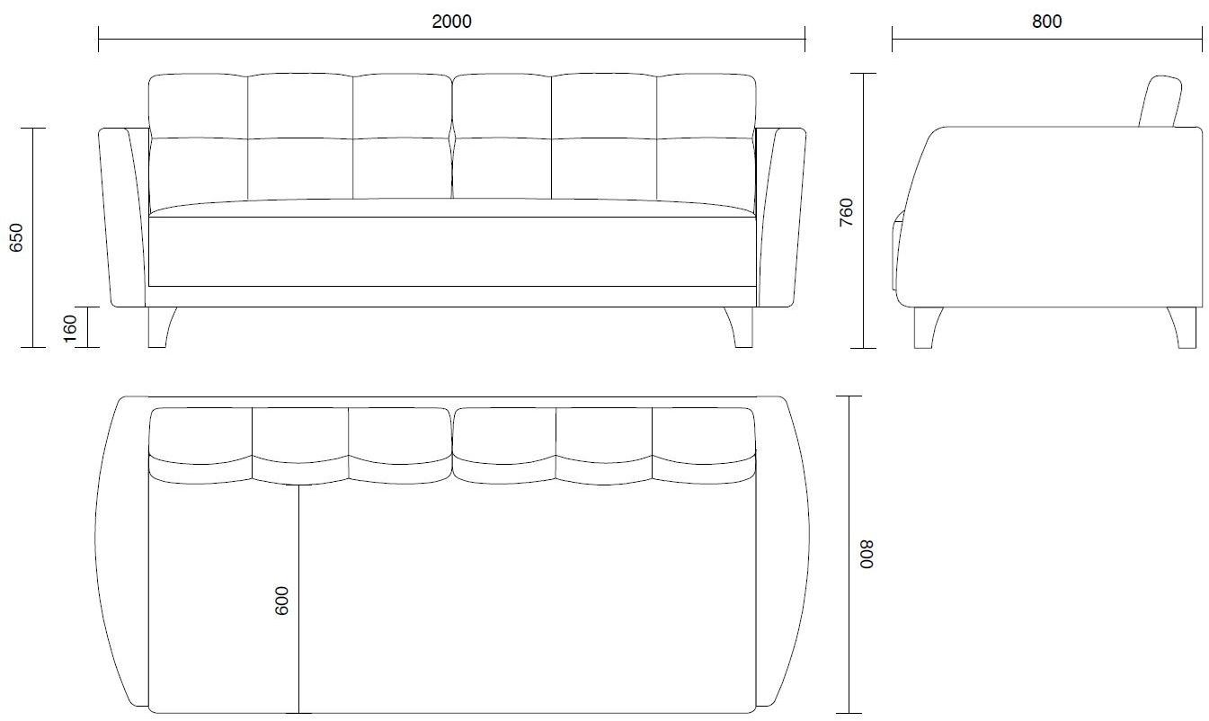 ALMA DESIGN 2-местный тканевый диван Magenta sun-id-1426478 - Вид №3