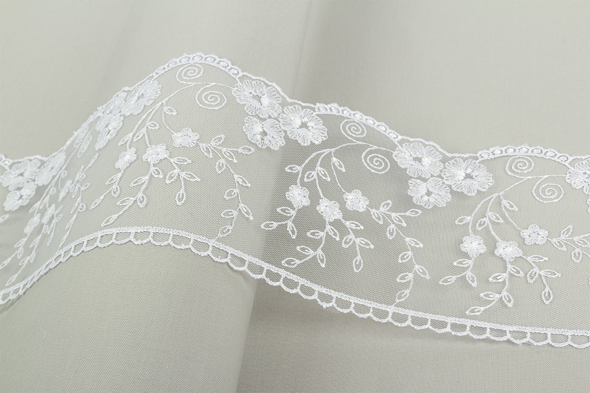 1356 Кружево сетка 105 мм в пакете Турция белый Gamma 