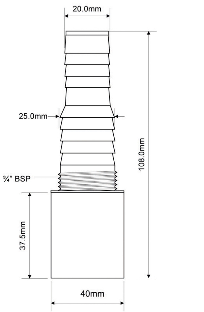 Прямой адаптер McAlpine для подключения бытовой техники к канализации 82422816 STLM-0027106 - Вид №2