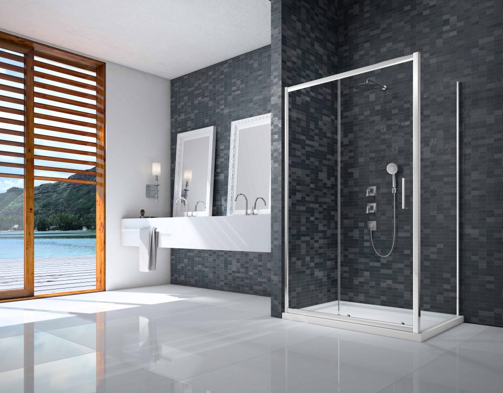 Торцевая панель для монтажа с дверью DWH07D0 Merlyn Ionic Хромированный 