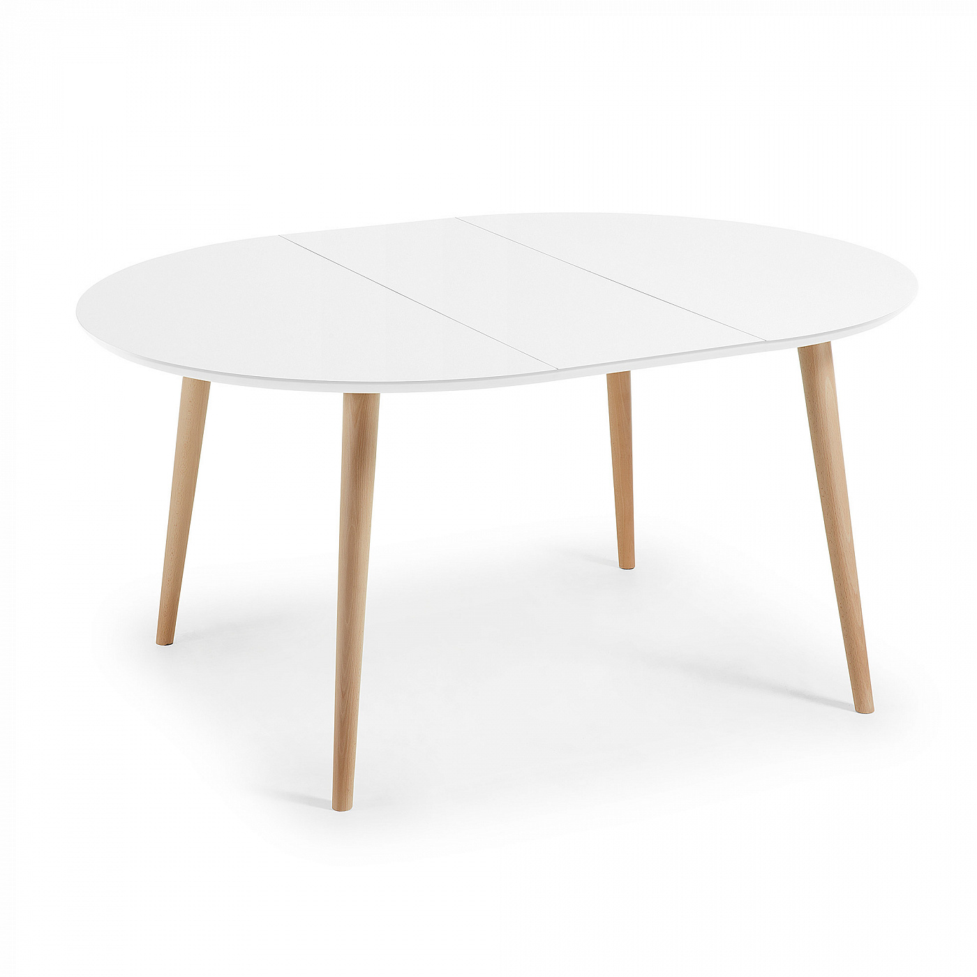 052681 Стол белый круглый La Forma Oakland  - Вид №2