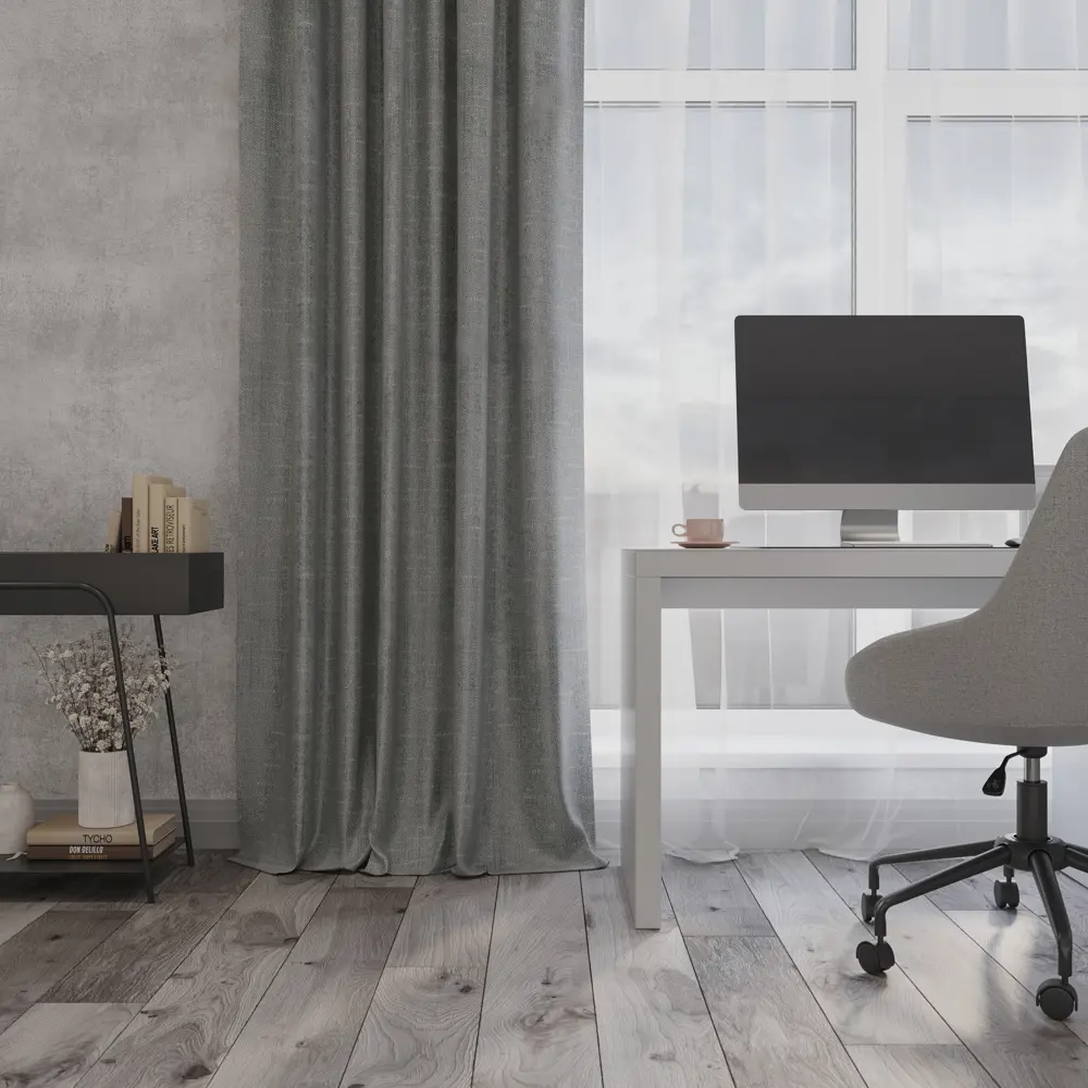 Штора на ленте Adelina 200x280 см цвет серый MIAMOZA STLM-2199490