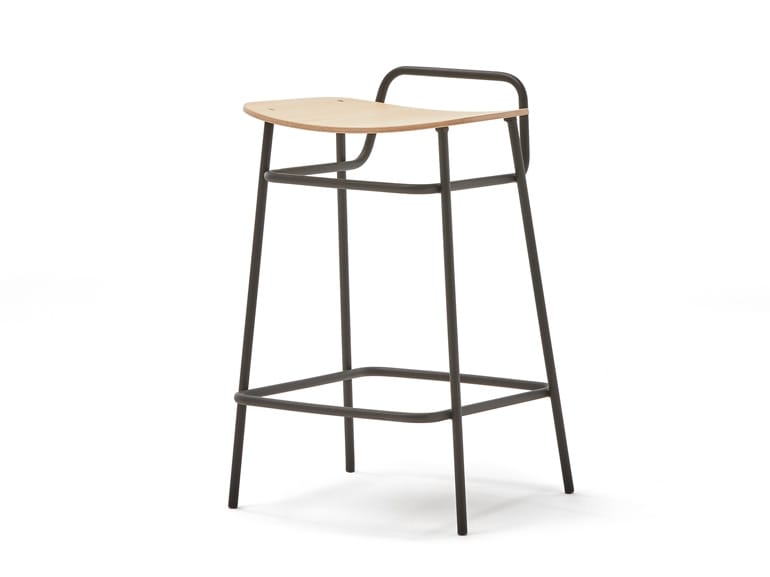 Высокий металлический табурет с подставкой для ног Blasco&Vila Fosca ARCH-00137481 - Вид №3