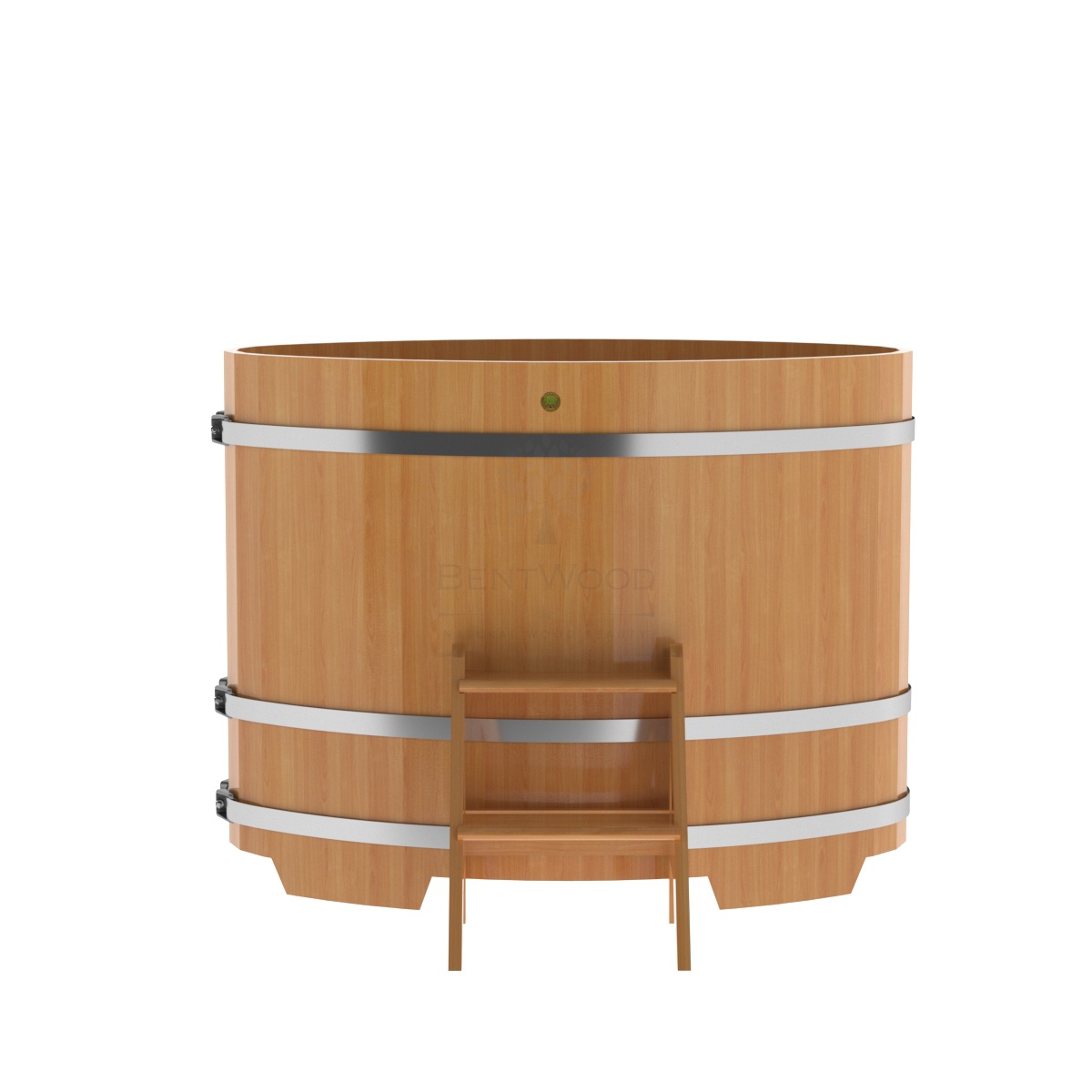 1151 Купель овальная из лиственницы 0,80х1,42х1,1 натуральная премиум Alyarus  - Вид №3