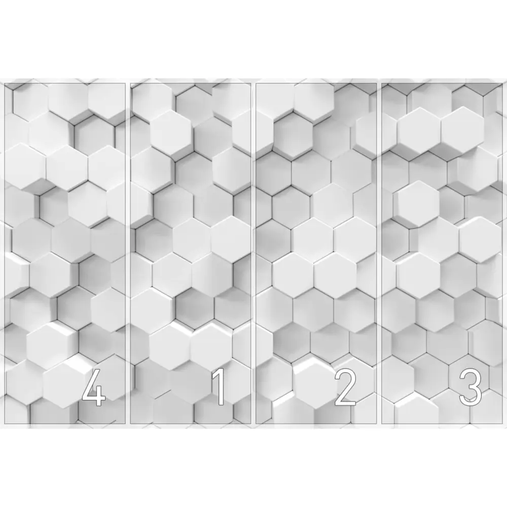 Фотообои Соты 3D бумажные 368x254см WM-81 POSTERMARKET STLM-2193510 - Вид №2