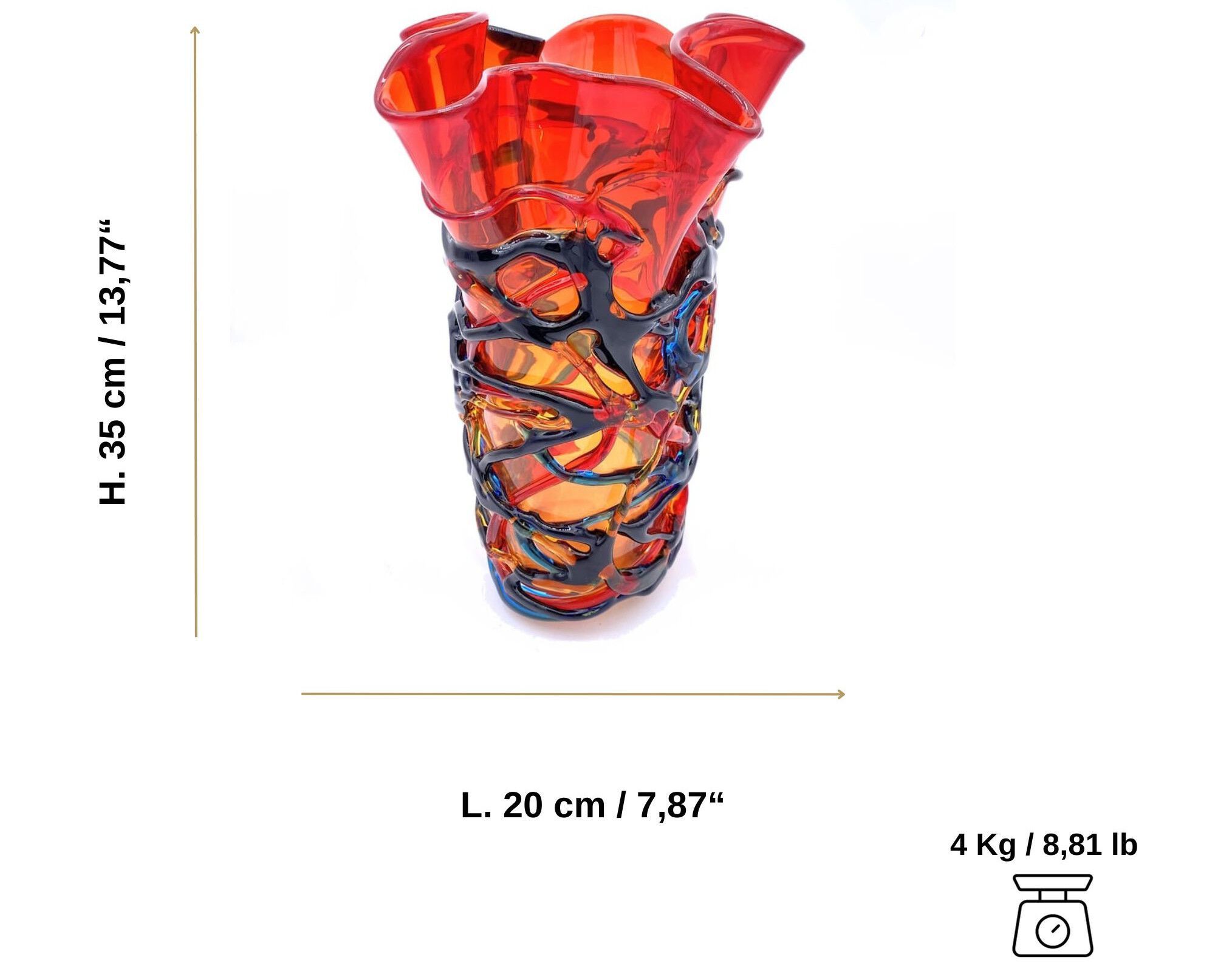 ВАЗа ручной работы из муранского стекла YourMurano Wired Vases ARCH-00068106 - Вид №10