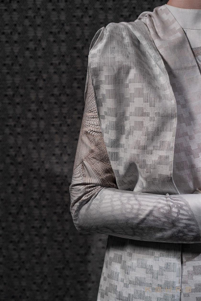 KOHRO Моющаяся хлопковая ткань A gong on the river K0064737  - Вид №7