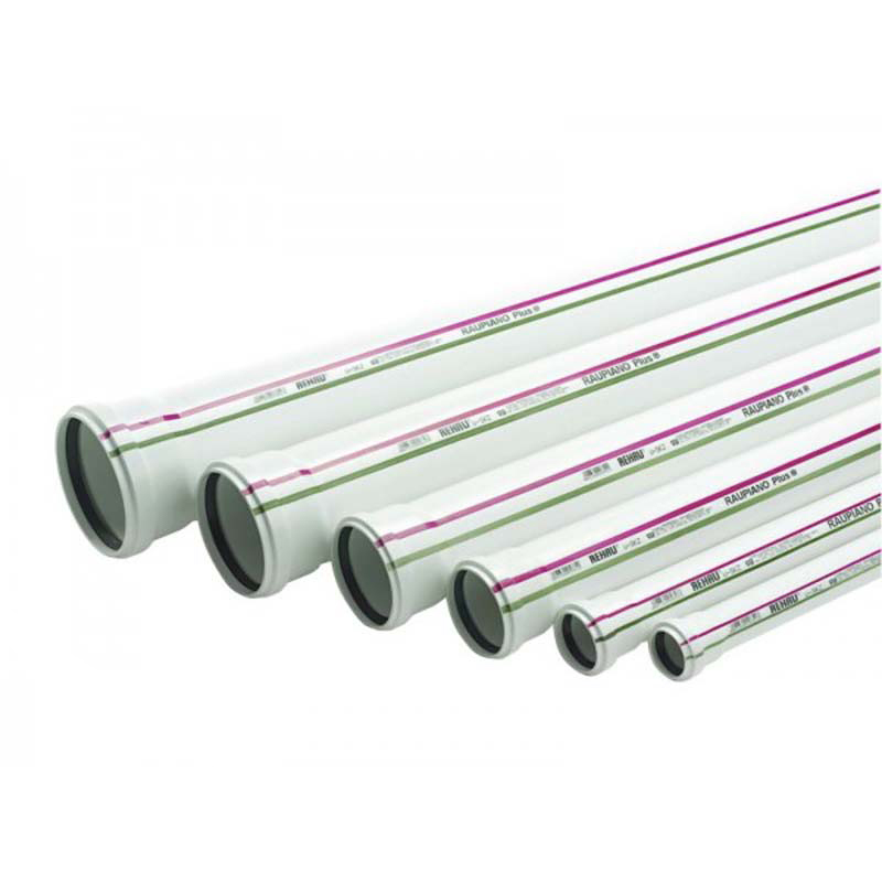 Труба канализационная PPR с раструбом REHAU d110/1500 мм 120304