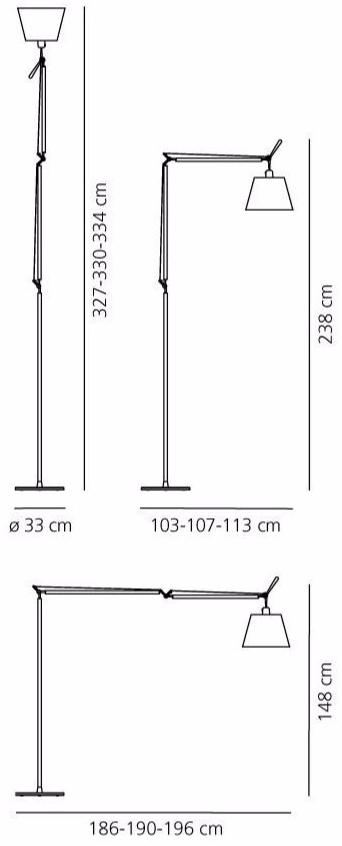 Artemide Торшер с прямым светом из ткани Tolomeo sun-id-1442163 - Вид №2