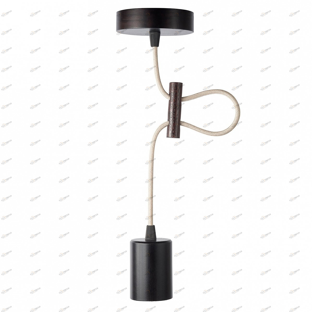 Светильник подвесной с деревянным плафоном венге PND.126.01.02.018.WE 33 ИДЕИ  00-3973799 Венге Santreyd 