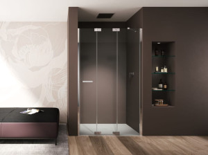 Стеклянная ниша душевая кабина с распашной дверью