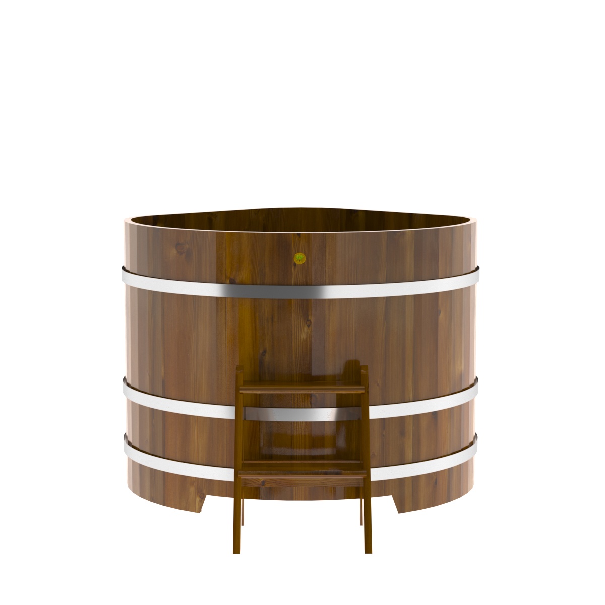 2311 Купель угловая из лиственницы Рустик 1,19х1,19х1,0 морёная Alyarus  - Вид №4