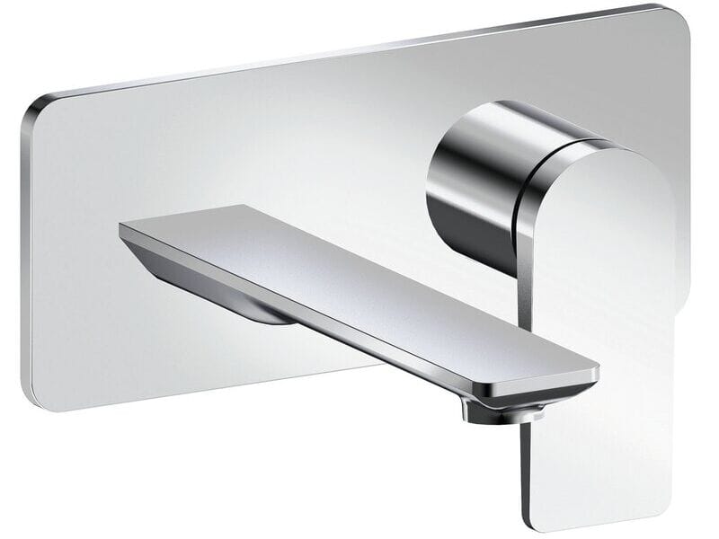 Однорычажный настенный смеситель для раковины с пластиной CRISTINA Rubinetterie Blade ARCH-00022140