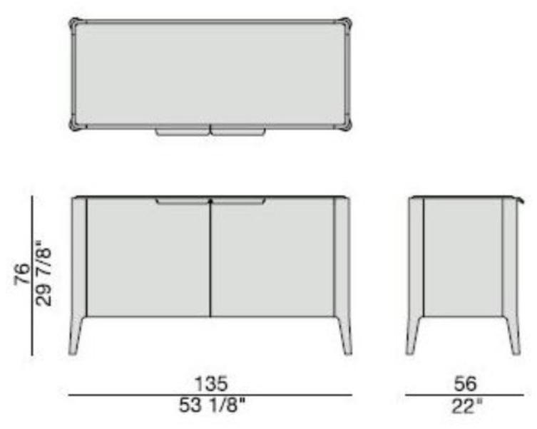 Porada Буфет из орехового дерева с распашными дверцами Iron sun-id-1427096 - Вид №2