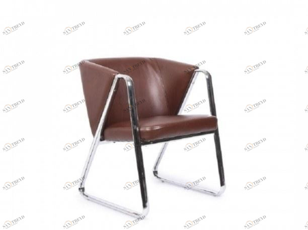 Arrediorg.it® Кресло из экокожи с подлокотниками  H123 brown 