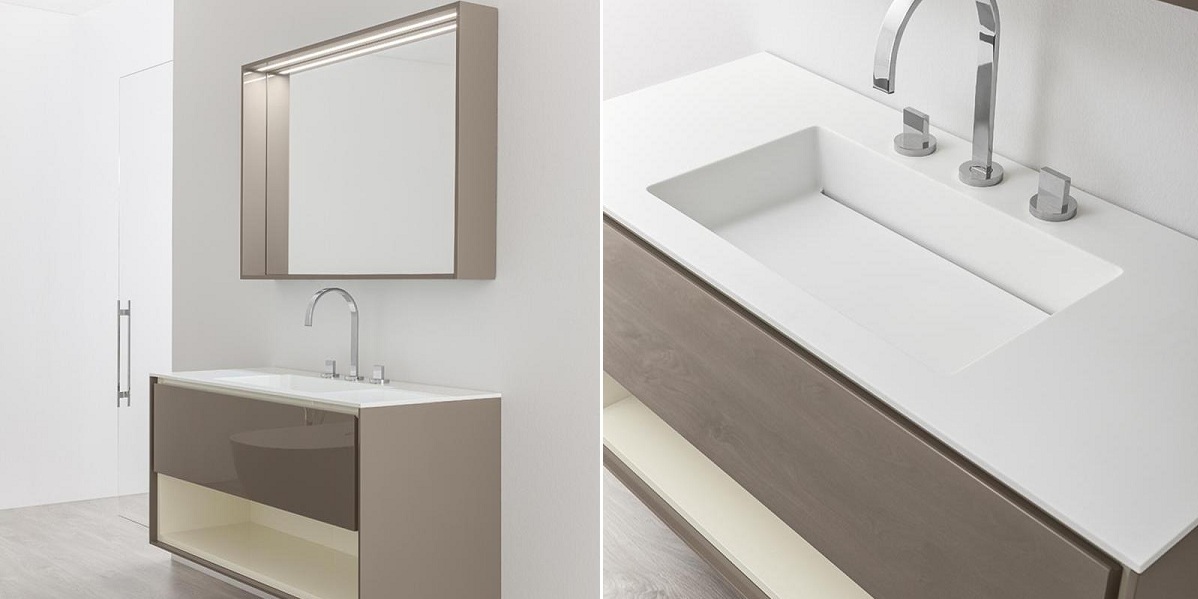 Комплект мебели для ванной комнаты. Лакировка снаружи/ лакировка внутри FRAME fr9 OASIS BATHROOM Master Frame - Вид №1