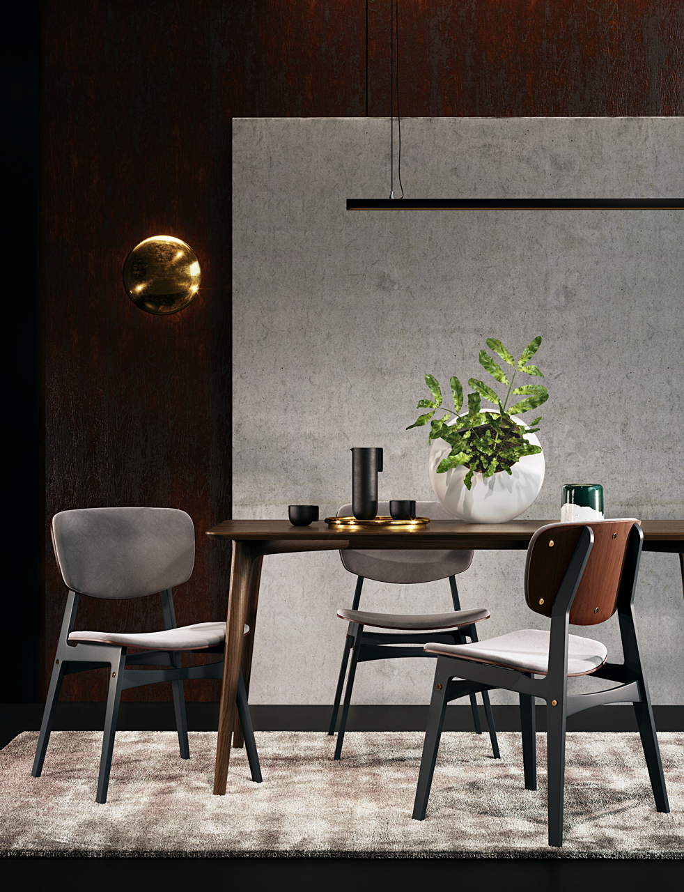 Стул Sid темно-коричневый THE IDEA  210638 Красный  - Вид №4