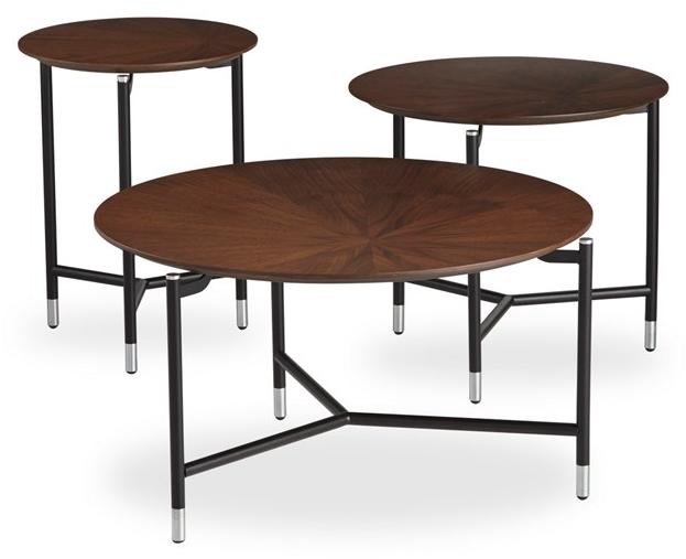 B&T Design Круглый сервисный столик из фанерованной древесины sun-id-1352789 - Вид №3