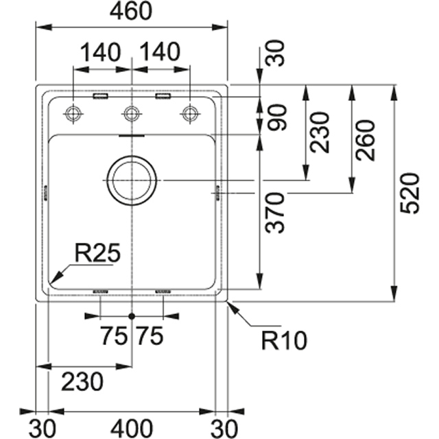MTG 610-40 Мойка кухонная прямоугольная Franke Mythos - Вид №1